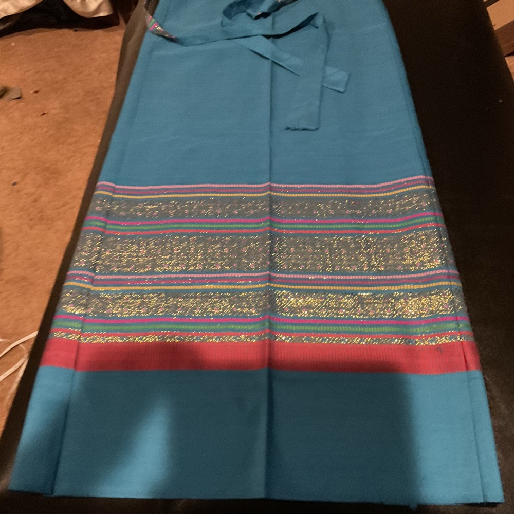 HOMEMADE EMBOSSED WRAP AROUND SKIRT. NEW WITHOUT TAGS